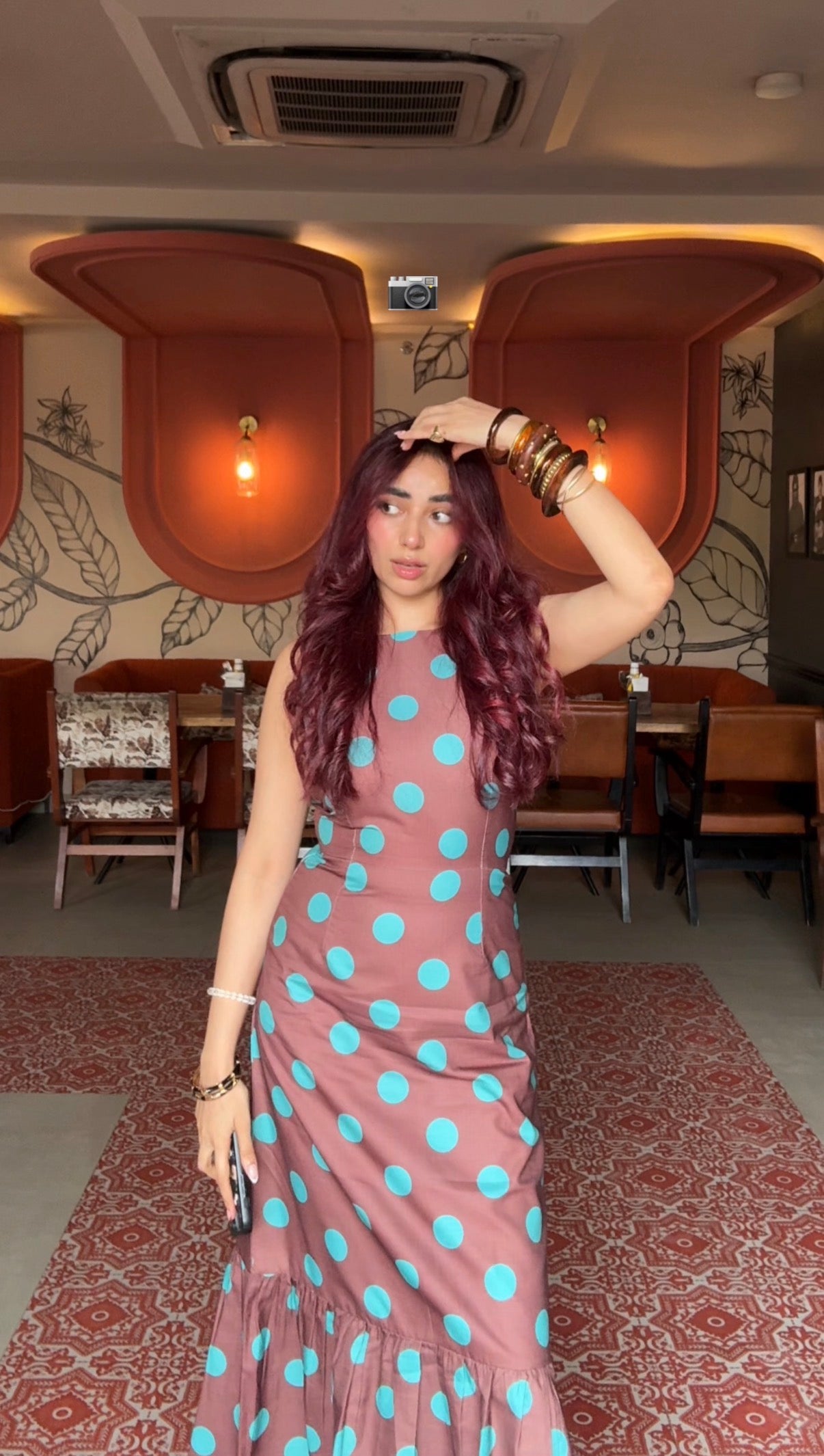 BROWN POLKA DRESS