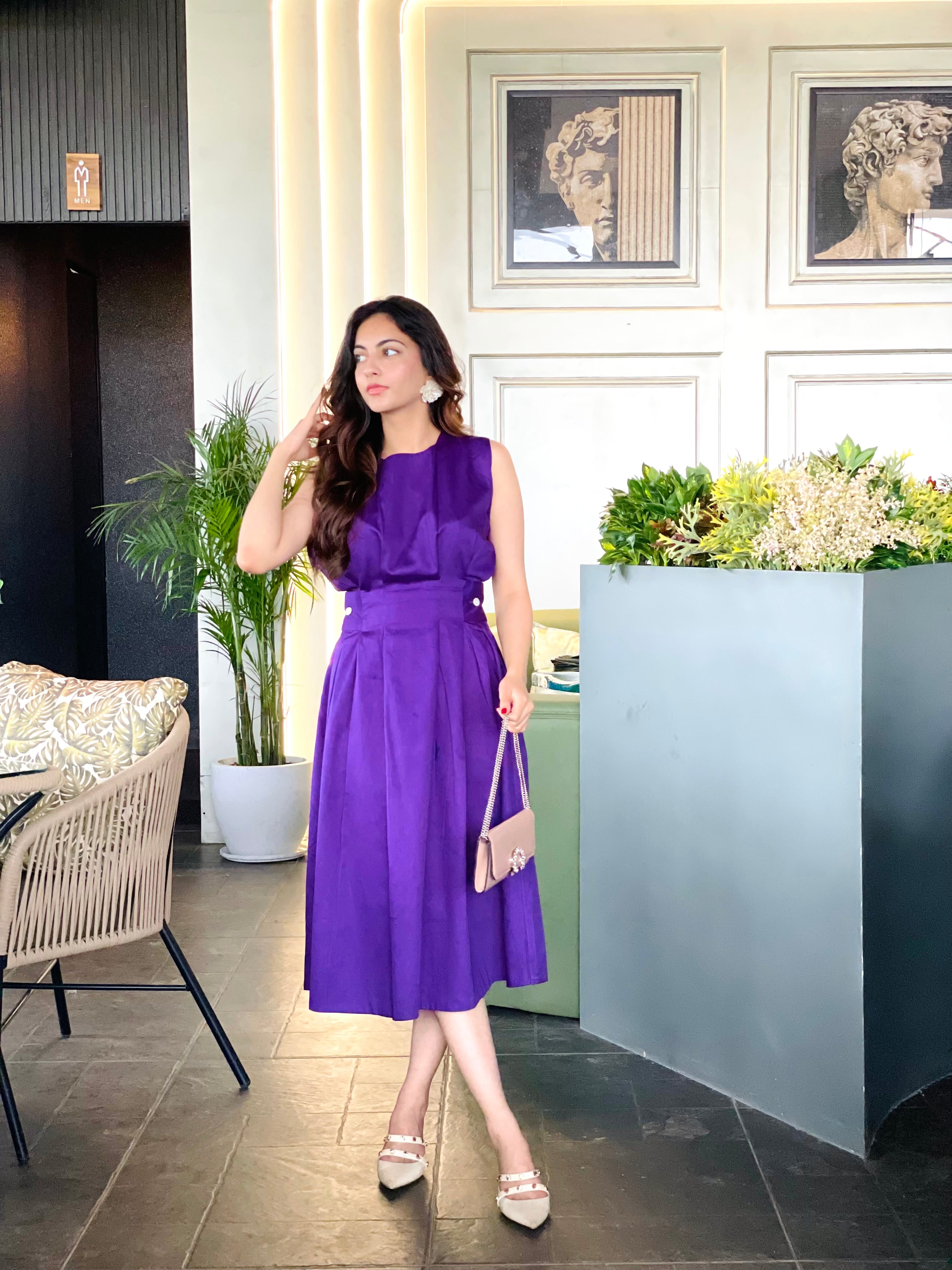 plum dress Joyfolie GirlsLeana Impact in Plum, Size 12 Made from an ultracomfort mesh overlay with a stretch jersey lining and elasticated ruched waist Maris Plum Floral Maxi Dress