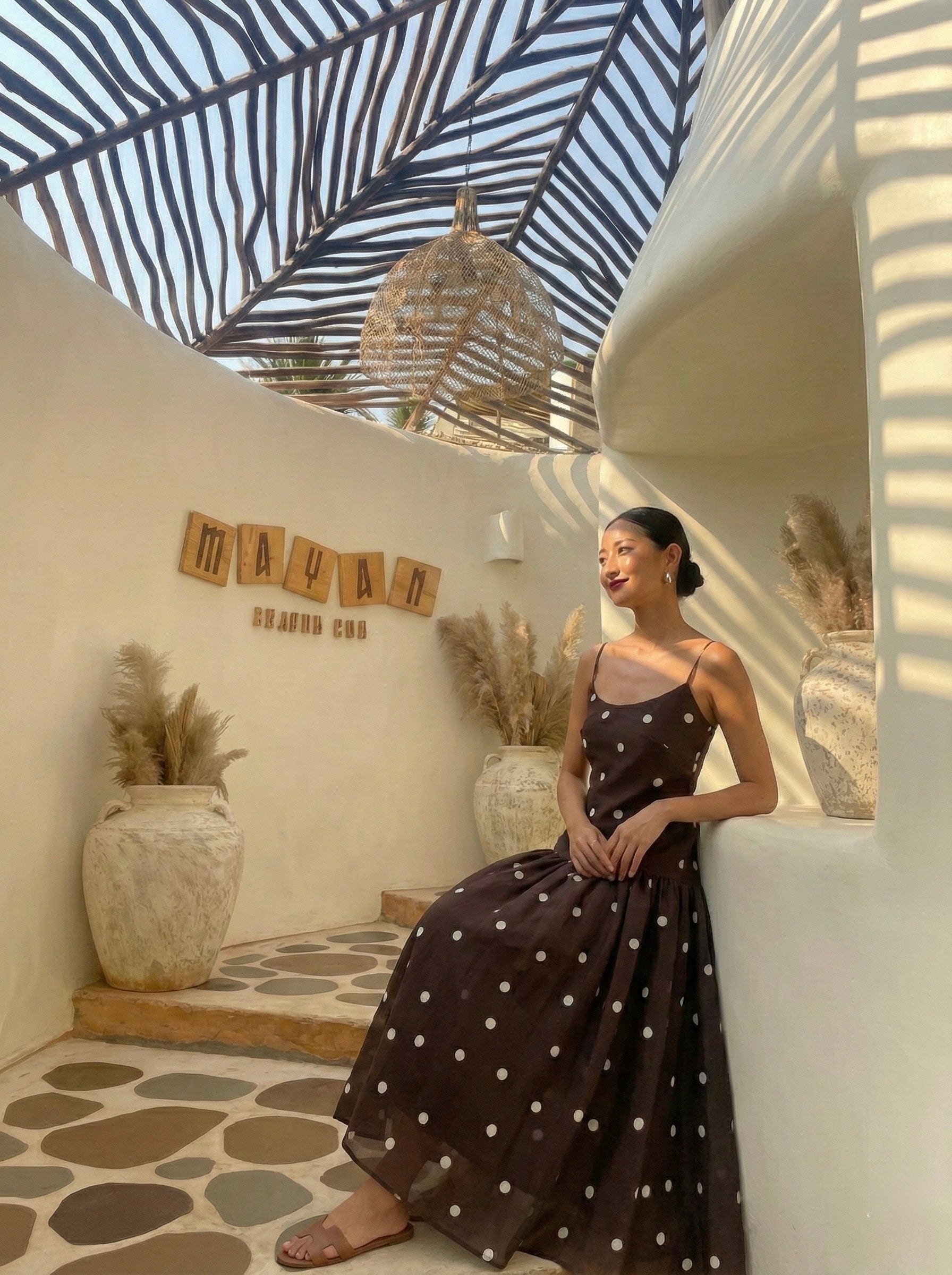 NOIR POLKA DRESS