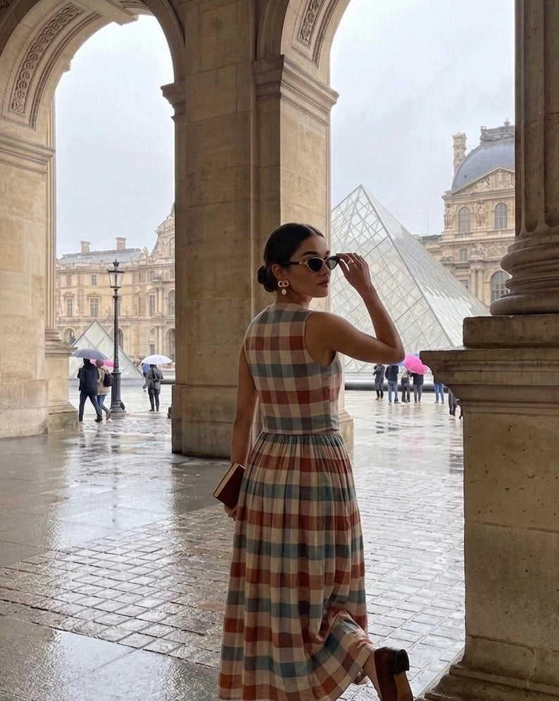 MAISON CHECK SKIRT SET