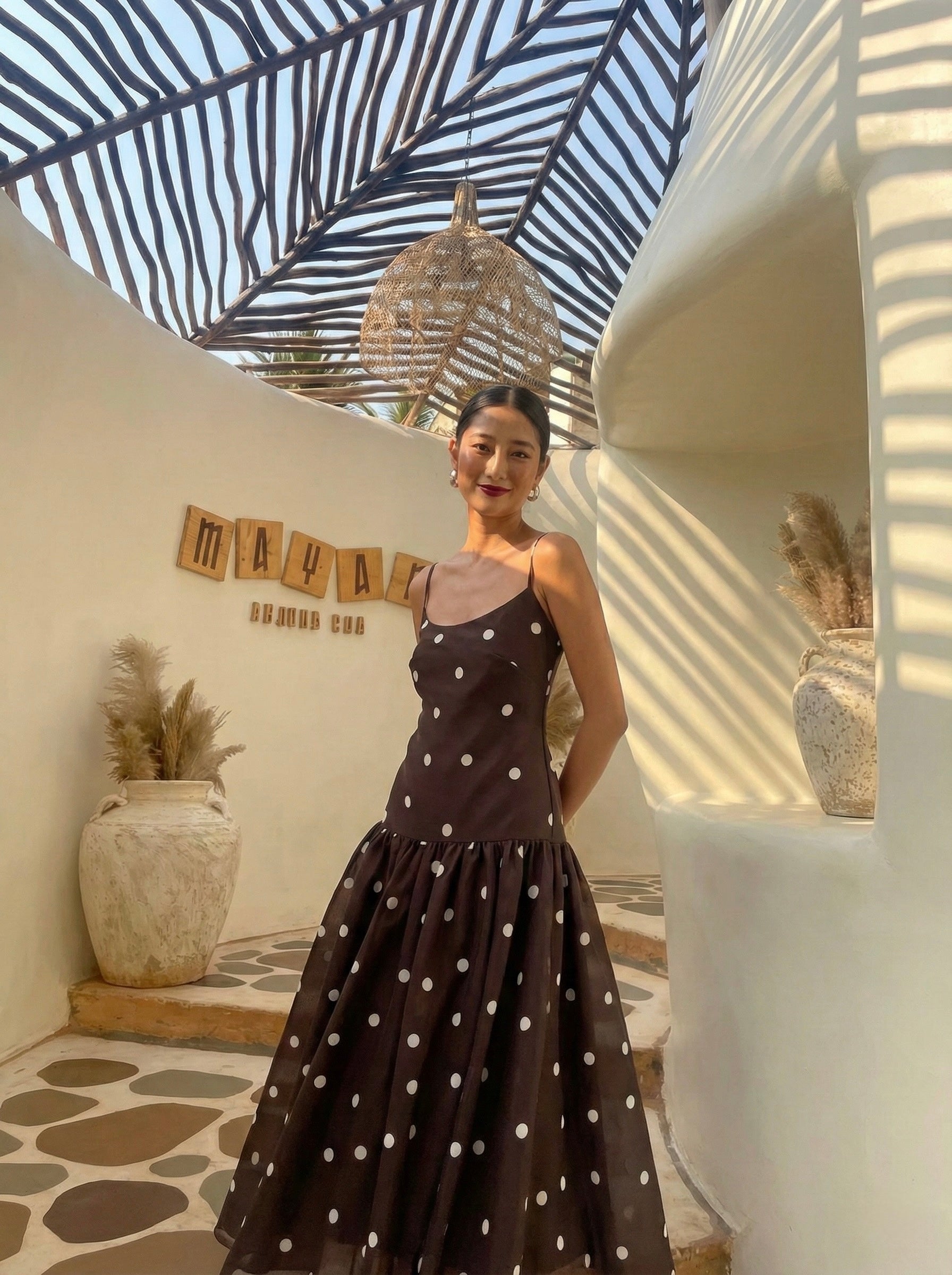 NOIR POLKA DRESS