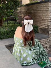 GREEN POLKA DOT SKIRT SET