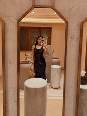 SMRITI KHANNA IN OUR CÉLESTE NOIR DRESS
