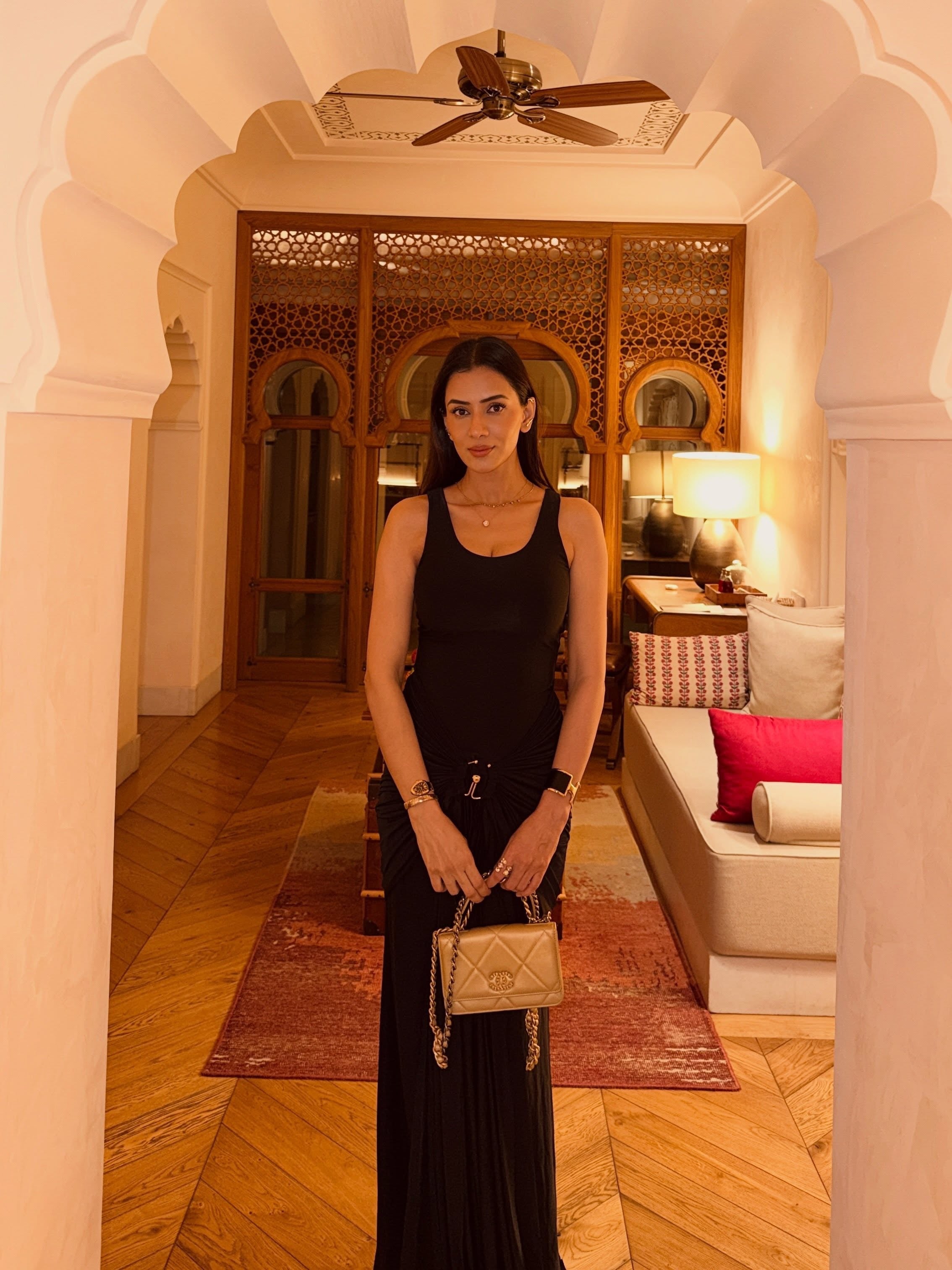 SMRITI KHANNA IN OUR CÉLESTE NOIR DRESS