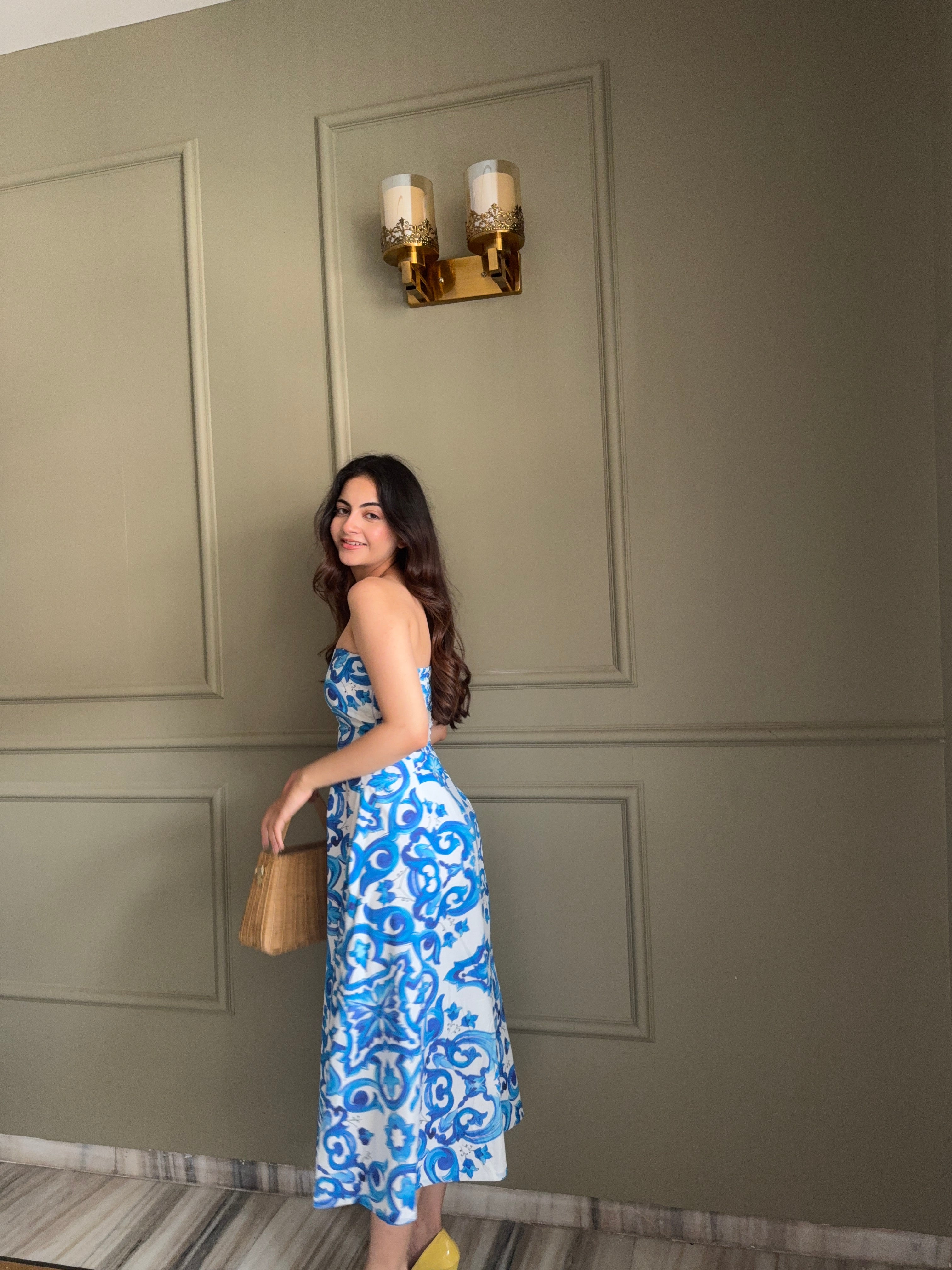 GEOMETRIC BLUE DRESS